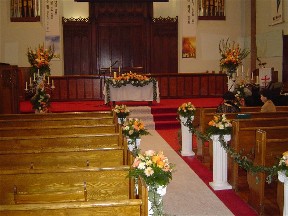 Aisle decorations