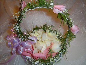 Petal basket decorations