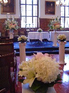Aisle and altar arrangements