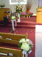 Altar and aisle arrangements