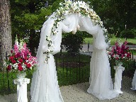 Wedding arch and altar arrangements
