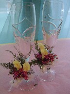 Champagne glass decorations