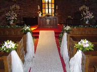 Aisle and altar arrangements